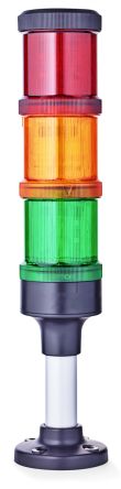AUER Signal ECOmodul70 LED Signalturm 3-stufig Linse Rot/Grün/Gelb LED Orange, Grün, Rot + Dauer Multifunktion