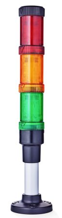 AUER Signal ECOmodul40 LED Signalturm 3-stufig Linse Rot/Grün/Gelb LED Orange, Grün, Rot + Dauer Multifunktion