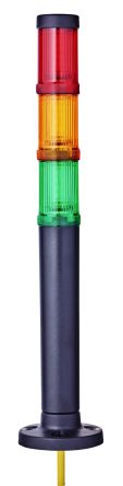 AUER Signal ModulCOMPACT30 LED Signalturm 3-stufig Linse Rot/Grün/Gelb LED Orange, Grün, Rot + Dauer 298mm Multifunktion