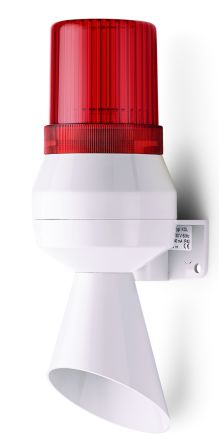 AUER Signal Segnalatore Acustico E Luminoso Serie KLL, Rosso, 24 V C.c., 92 A 1 M, IP43