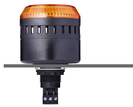 AUER Signal ELG LED Dauer-Licht Summer-Signalleuchte Orange / 103dB, 24 V Ac/dc