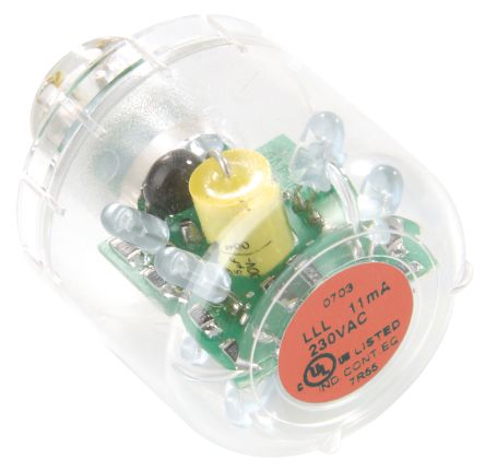 AUER Signal LLL LED-Lampe 24 V Ac/dc, BA15d Sockel Gelb, Glaskolben, LED