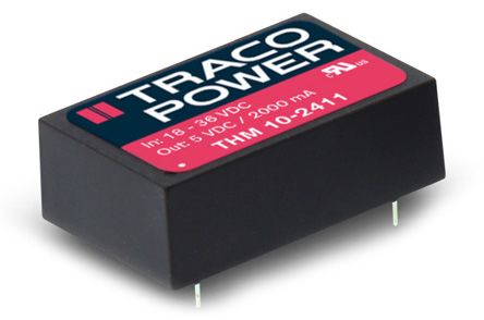 TRACOPOWER THM 10 DC/DC-Wandler 10W 5 V Dc IN, ±15V Dc OUT / ±333mA 5kV Ac Isoliert