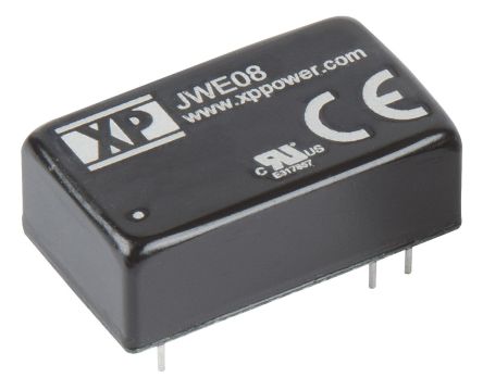 XP Power JWE08 DC/DC-Wandler 8W 24 V Dc IN, 12V Dc OUT / 665mA 1.5kV Dc Isoliert