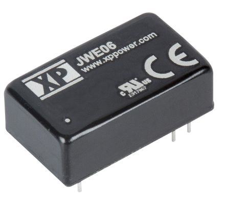 XP Power JWE06 DC/DC-Wandler 6W 24 V Dc IN, ±15V Dc OUT / ±200mA 1.5kV Dc Isoliert