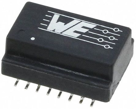Wurth Elektronik 网络变压器, 贴片安装, 1输出, -1.1dB插入损耗