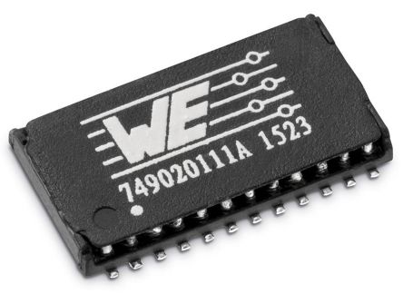 Wurth Elektronik 网络变压器, 贴片安装, 1输出, -1dB插入损耗