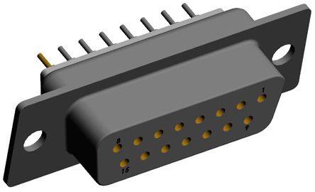 Norcomp Conector D-sub, Serie SEAL-D, Paso 2.769mm, Recto D-Sub Estándar, Montaje En Orificio Pasante, Hembra,