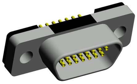 Norcomp MICRO-D Sub-D Steckverbinder Buchse, 15-polig / Raster 1.27mm, Durchsteckmontage Lötanschluss