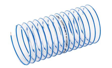 Merlett Plastics PUR Flexible Tube, transparent, 5m Long, 160mm Bend Radius, Applications Various