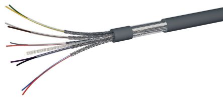 AXINDUS Twisted Pair Data Cable, 0.34 Mm², 4 Cores, 22 AWG, Grey Sheath