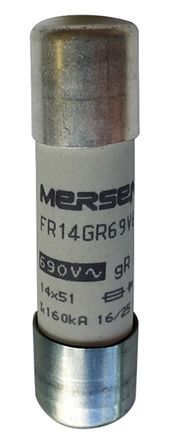 Mersen Protistor Feinsicherung FF / 12A 14 X 51mm 500 V Dc, 690 V Ac, 700V Ac GR