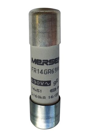 Mersen Protistor Feinsicherung FF / 10A 14 X 51mm 500 V Dc, 690 V Ac, 700V Ac GR