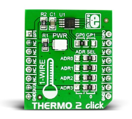 MikroElektronika DS1825 Thermo 2 Click Entwicklungskit, Temperatursensor