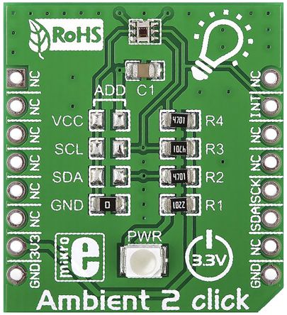 MikroElektronika OPT3001 Ambient 2 Click Entwicklungskit, Lichtsensor