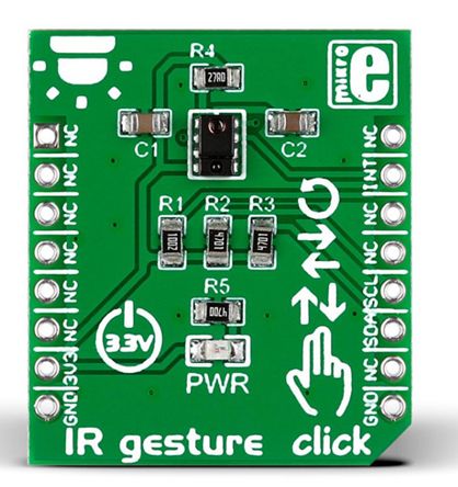 MikroElektronika Entwicklungskit Für MMS IR Gesture Gesten-Tracking MikroBUS Click Board 74HC32