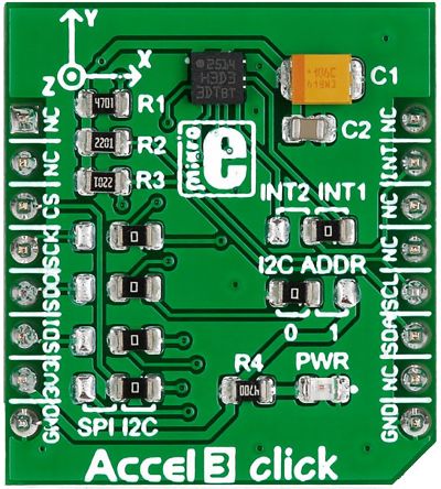 MikroElektronika H3LIS331DL Accel 3 Click Entwicklungskit, Beschleunigungsmesser-Sensor