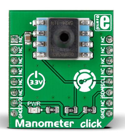 MikroElektronika HSCMAND060PA3A3 Manometer Click Entwicklungskit, Drucksensor