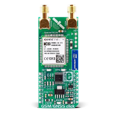 MikroElektronika Module De Développement De Communication Et Sans Fil GSM/GNSS Click GLONASS (GNSS), GPS, Communication
