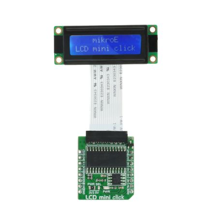 MikroElektronika Anzeige, LCD-Anzeige LCD Mini Click 2x16 Monochrome Character Display