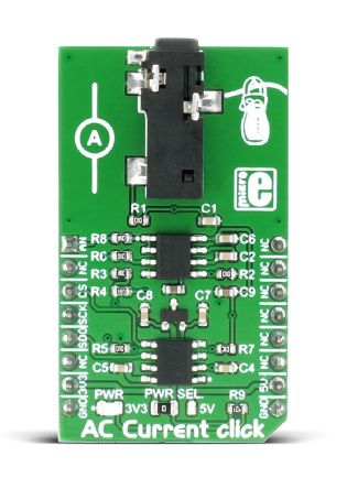 MikroElektronika MCP3201, MCP607 Entwicklungsbausatz Spannungsregler, AC Current Click Strommessung