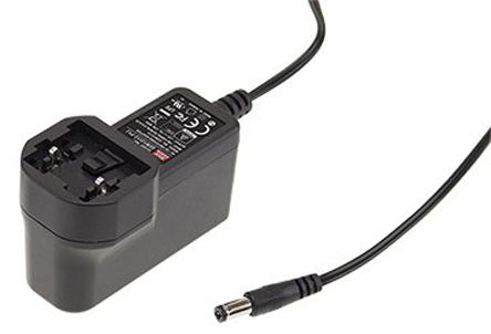 MEAN WELL 12W Plug-In AC/DC Adapter 18V Dc Output, 660mA Output