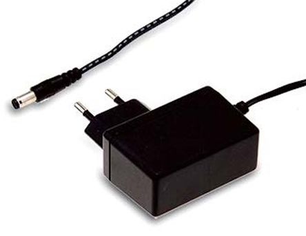 MEAN WELL 12W Plug-In AC/DC Adapter 24V Dc Output, 500mA Output