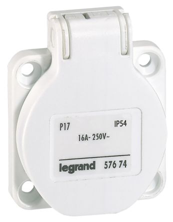 Legrand Connecteur Industriel Femelle, 2P + E, 16A, 250 V, Montage Panneau