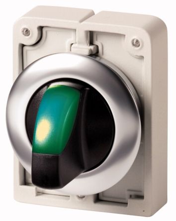 Eaton RMQ Titan Wählschalterkopf Beleuchtet Grün 3-Positionen 30mm Tastend