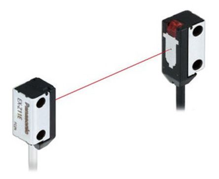 Panasonic EX-Z Kubisch Optischer Sensor, Durchgangsstrahl, Bereich 50 Mm, PNP Ausgang, Anschlusskabel