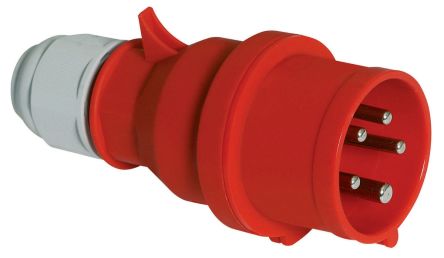 Bals Leistungssteckverbinder Stecker Rot 3P + N + E, 415 V / 16A, Kabelmontage IP44