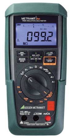Gossen Metrawatt M246B Handheld Digital Multimeter, True RMS, 10A Ac Max, 10A Dc Max, 1000V Ac Max - RS Calibrated
