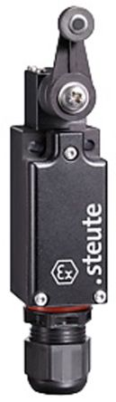 Steute Ex 97 Series Lever Limit Switch, NO/NC, IP66, IP67, IP69, DPST, Thermoplastic Housing, 500V Ac Max, 4A Max