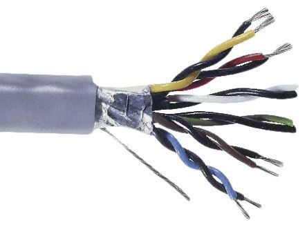 Belden Cable De Datos Apantallado RS-232 8306 De 12 Conductores, 6 Pares, 0,33 Mm², 22 AWG, Long. 30m, Ø Ext. 8.83mm,