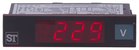 Sifam Tinsley 数字面板仪表, Beta系列, 测量直流电流，直流电压, 22.2mm高切面, 7 段显示屏