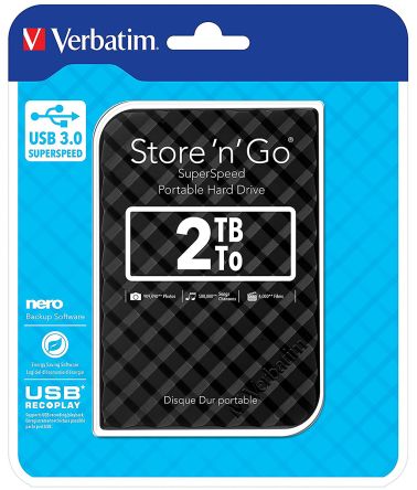 Verbatim Disque Dur Portable HDD 2 To Store 'n' Go
