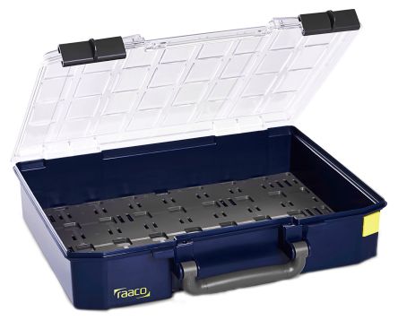Raaco Caja Organizadora De 32 Compartimentos De Polipropileno Azul, 337mm X 278mm X 83mm