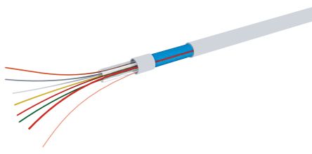 RS PRO Cable De Control Apantallado De 6 Núcleos, Ø Ext. 4mm, Long. 100m, 200 V, 2,5 A, Pirorretardante NF C 32-070/C2,