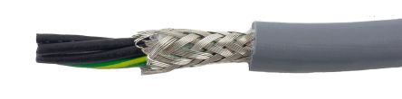 Alpha Wire EcoFlex PUR ECO Steuerkabel, 5-adrig X 0,24 Mm² Grau, 30m, 24 AWG, Geflecht