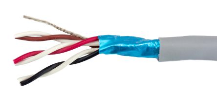 Alpha Wire Cable De Datos Apantallado EcoCable Mini De 6 Conductores, 3 Pares, 0.09 Mm², 28 AWG, Long. 30m, Ø Ext.
