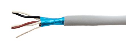 Alpha Wire Twisted Pair Data Cable, 2 Pairs, 0.15 Mm², 4 Cores, 26 AWG, Screened, 30m, Grey Sheath