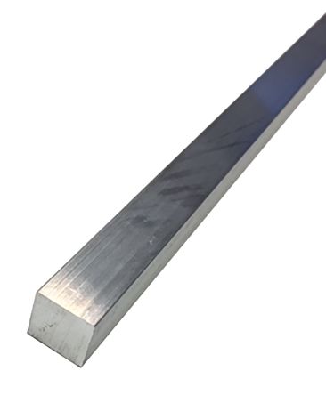 RS PRO Aluminium Vierkant Stab, 15mm X 15mm, Länge 1m