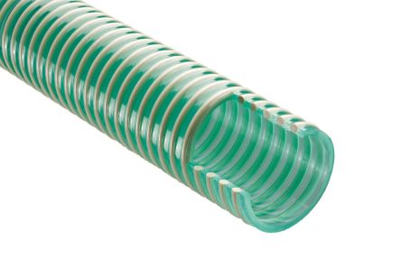 RS PRO Hose Pipe, PVC, 40.3mm ID, 47.6mm OD, Green, 5m