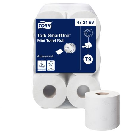 Tork Rouleau De Papier Toilette SmartOne Advanced, Lot De 12, 2 Plis, Format Mini