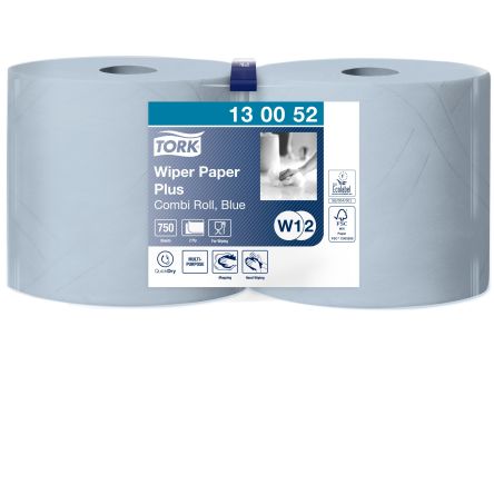 Tork Wiping Paper Plus Papierhandtuch Blau, 255 M X 235mm