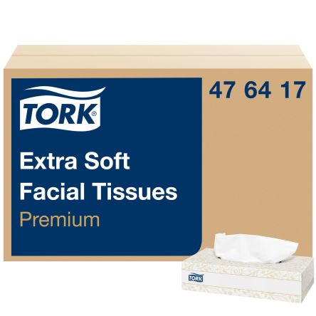 Tork Extra Soft White Facial Tissues, Box Of 150