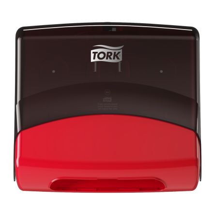 Tork Folded Papierhandtuchspender, Kunststoff, Rot, 206mm X 394mm X 427mm