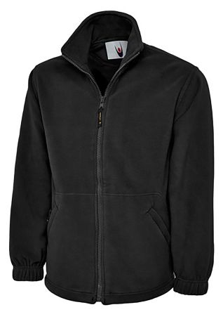 RS PRO Unisex Fleece-Jacke, Polyester Schwarz, Größe XL