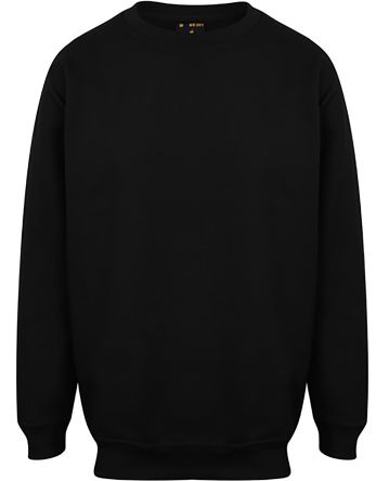 RS PRO Unisex Sweatshirt, Polyester; Baumwolle Schwarz, Größe S