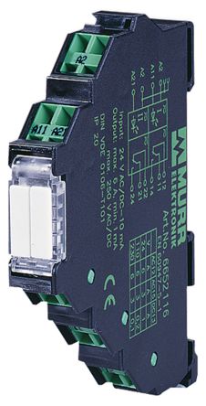 Murrelektronik Limited 接口继电器, 线圈电压 24V 直流, 触点配置 2CO（单刀双掷）, DIN 导轨